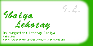 ibolya lehotay business card